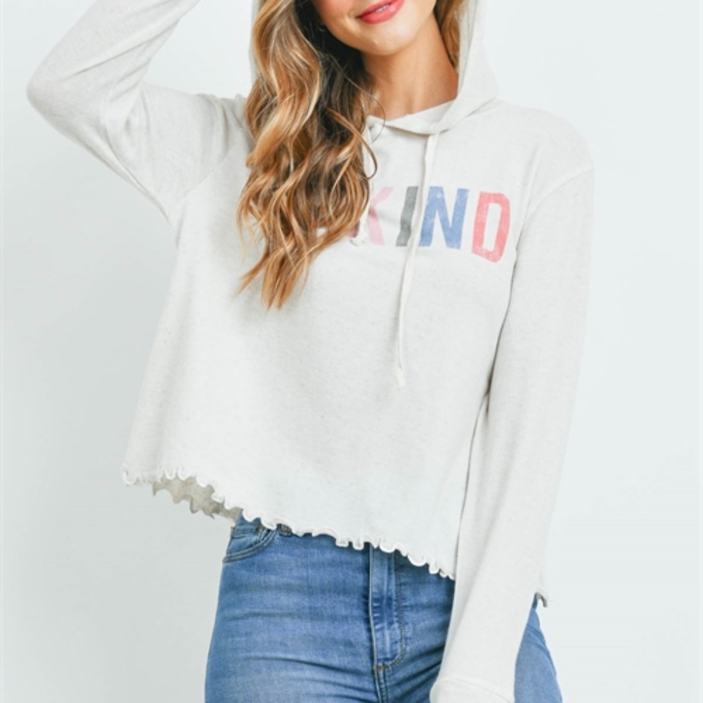 "BE KIND" Statement hooded top - Picture 6 of 9